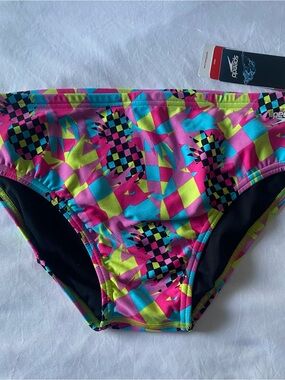 Speedo Endurance+ Swim Brief PINK / Multicolor Men’s 38 NWT